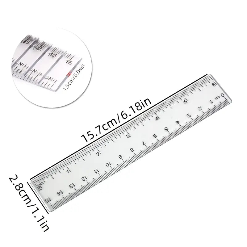 Skaidri ABS plastikinė liniuotė
