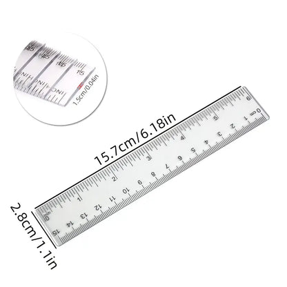 Skaidri ABS plastikinė liniuotė